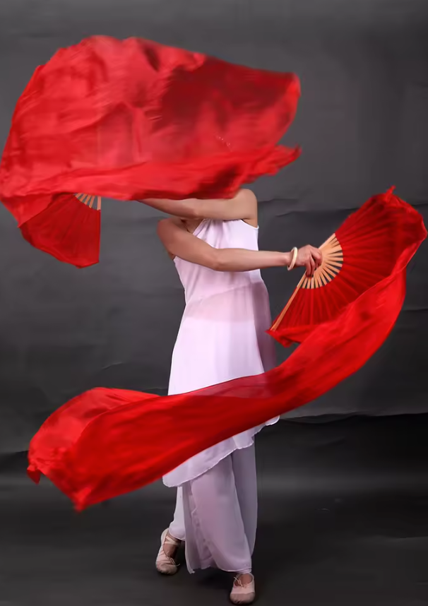 The Blood of the Lamb Bamboo Silk Worship Fan