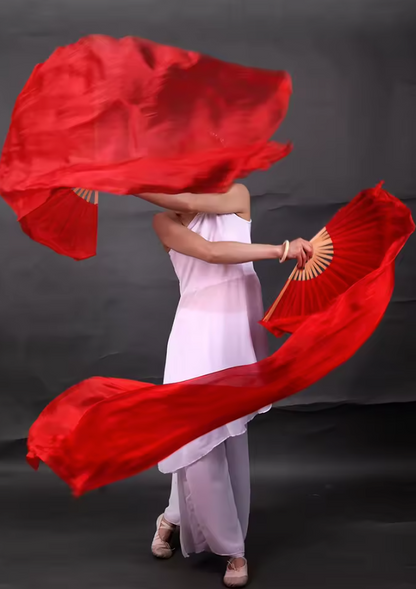 The Blood of the Lamb Bamboo Silk Worship Fan